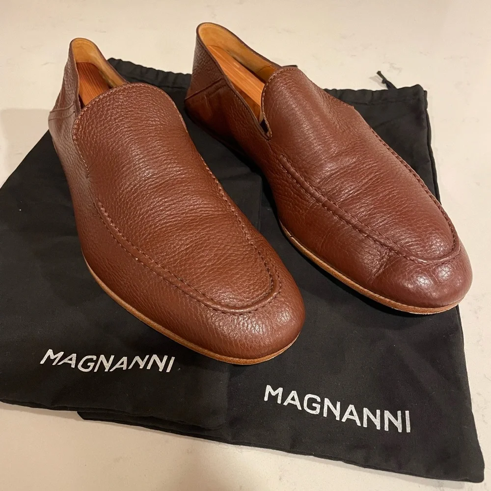 Magnanni Men's Heston Deerskin Leather House Slippers - Picture 1 of 10